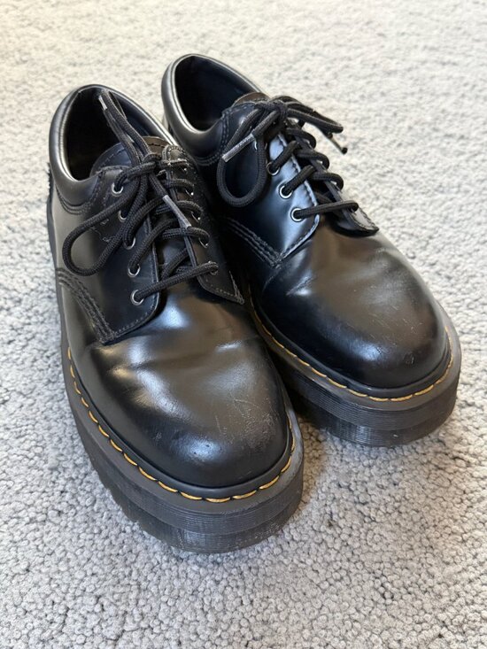Dr. Martens 8053 Quad/Bex Platform Leather Shoes Black Unisex Men 10 / Women 11 main image 4